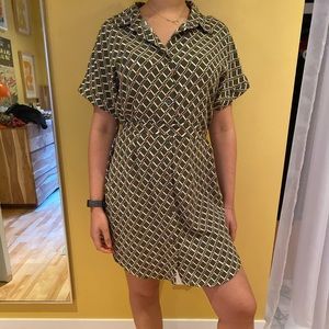 Pattern Wrap Dress